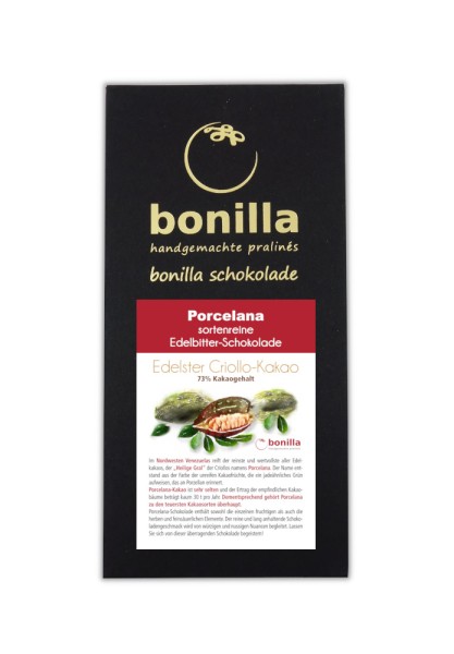 Sortenreine Porcelana Edelschokolade