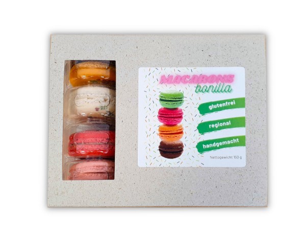 Macarons Schachtel mit 12 glutenfreien Macarons