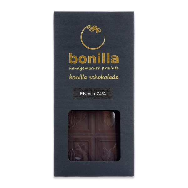 Dunkle Edelschokolade "Elvesia" 74% Kakao