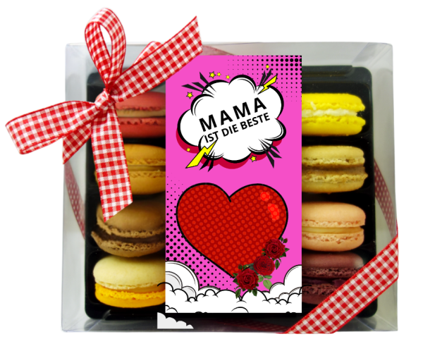 Macarons-Schachtel mit 12 Macarons für Muttertag