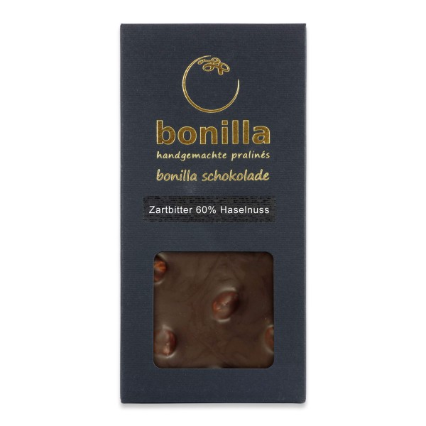 Zartbittere Haselnuss Schokolade 60% Kakao
