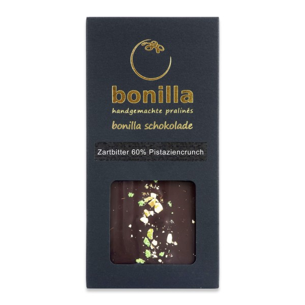 Zartbittere Schokolade mit Pistaziencrunch