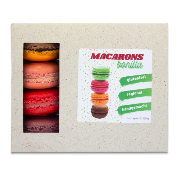 Macarons-Schachtel mit 12 Macarons von Bonilla